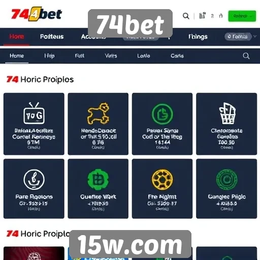 Análise das funcionalidades do site 74bet
